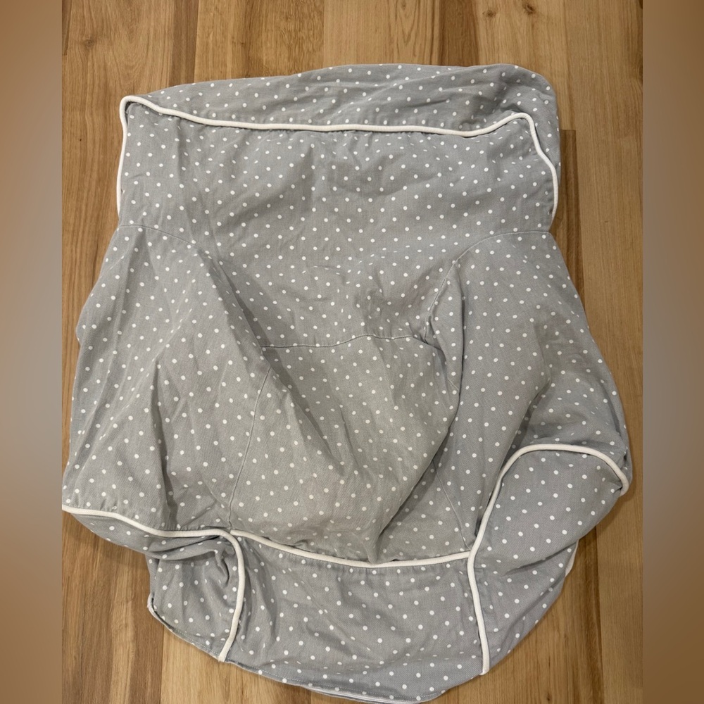 Pottery Barn Kids Gray and White Polka Anywhere Chair Slipcover